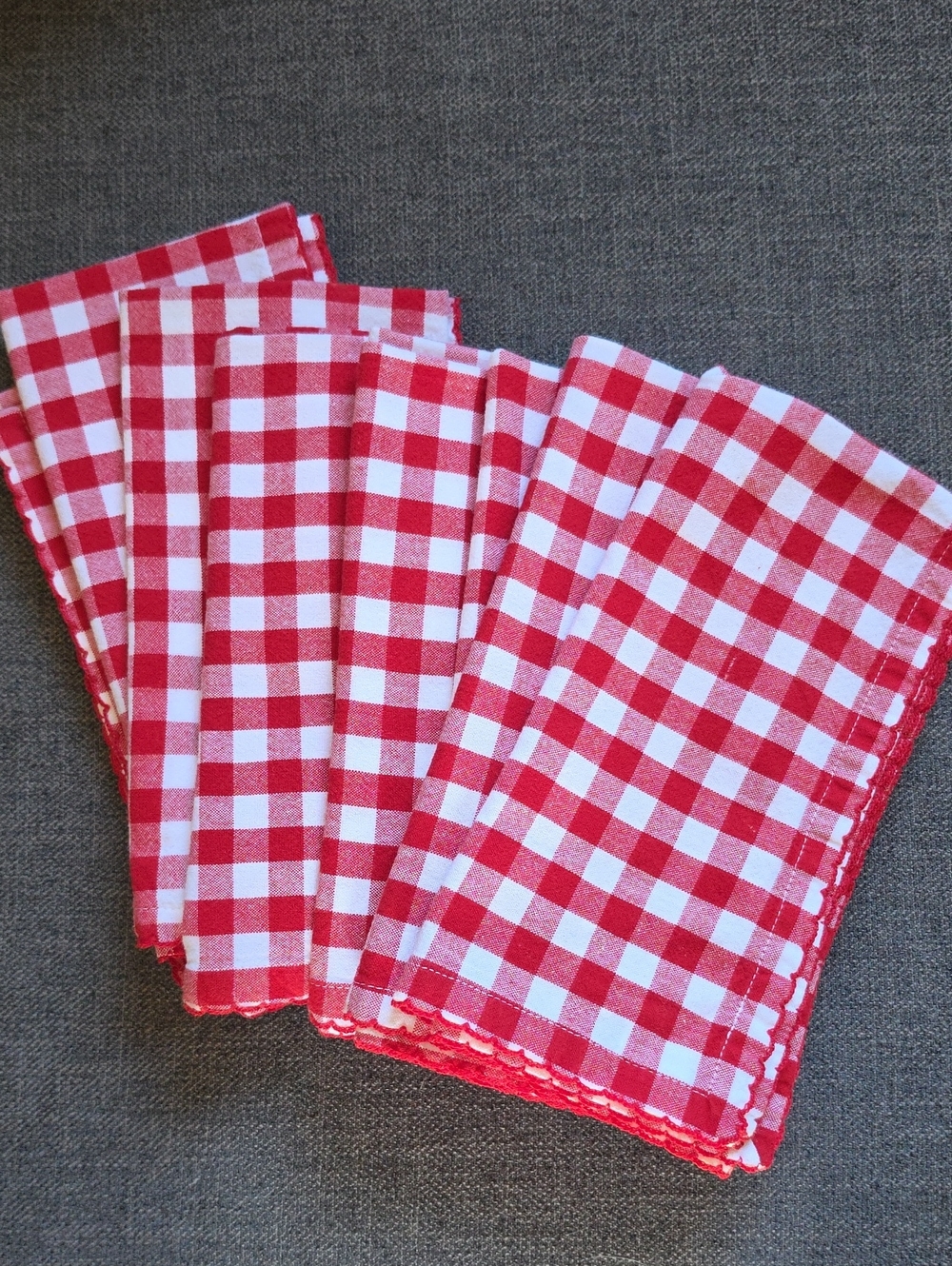 Pier 1 Gingham Napkins - Set of 8